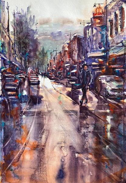 Whispers in the rain | A Dunedin Streetscape | Sharon Murcott