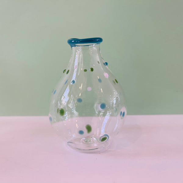 Spotty Glass Bud Vase