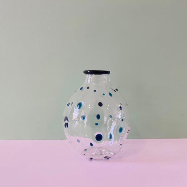 Spotty Glass Bud Vase