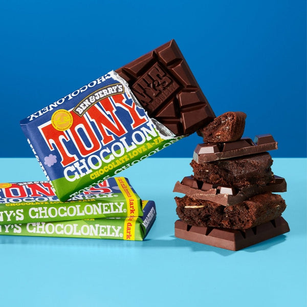 Ben & Jerry's Dark Milk Chocolate Brownie Bar | Tony's Chocolonely