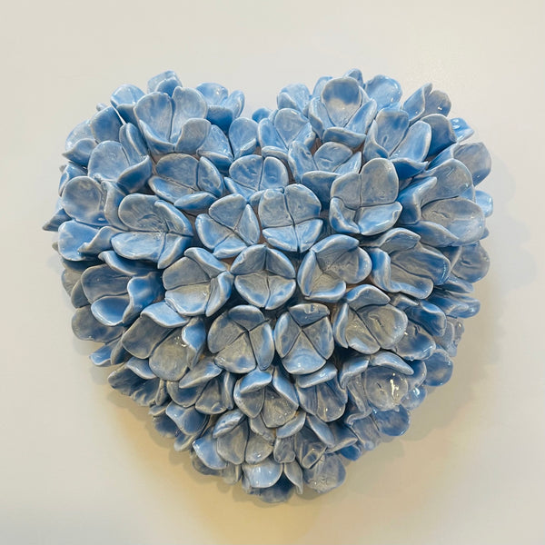 Baby Blue • Ceramic Hydrangea Heart