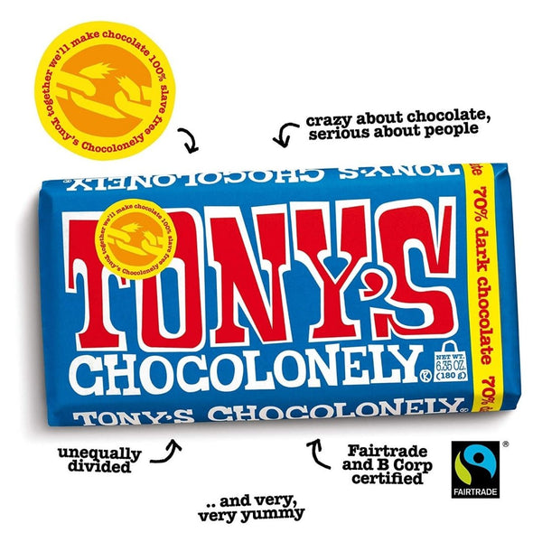 Dark Chocolate 70% Bar
| Tony's Chocolonely