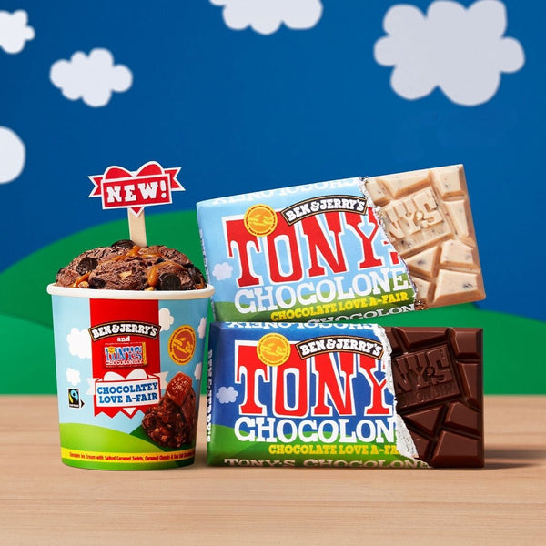 Ben & Jerry's White Chocolate Strawberry Cheesecake Bar | Tony's Chocolonely