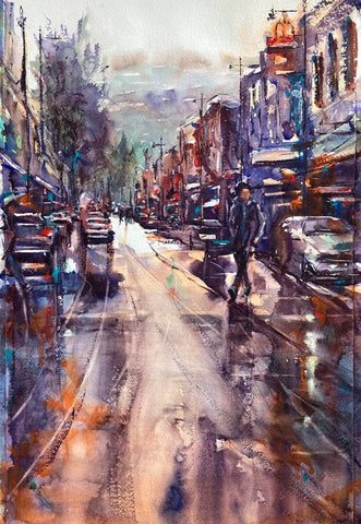 Whispers in the rain | A Dunedin Streetscape | Sharon Murcott