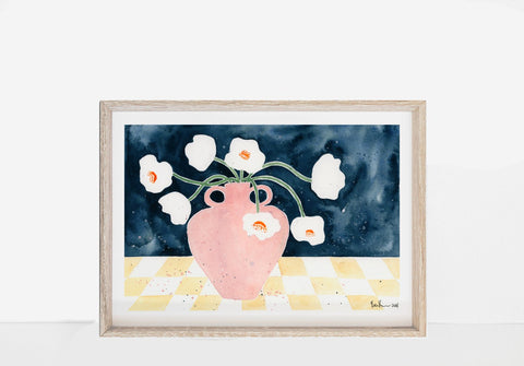 Abstract Floral Vase | Clouds of Colour