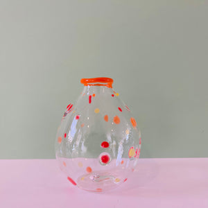 Spotty Glass Bud Vase