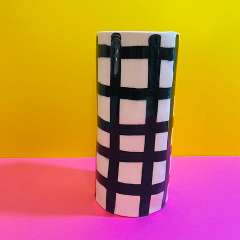 Grid cylinder Vase