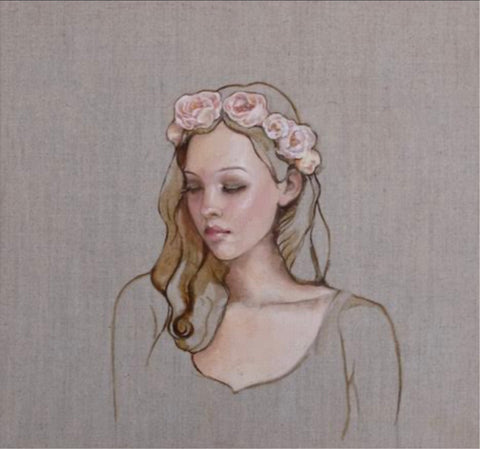 Roses on Linen II • Soraya Bradley